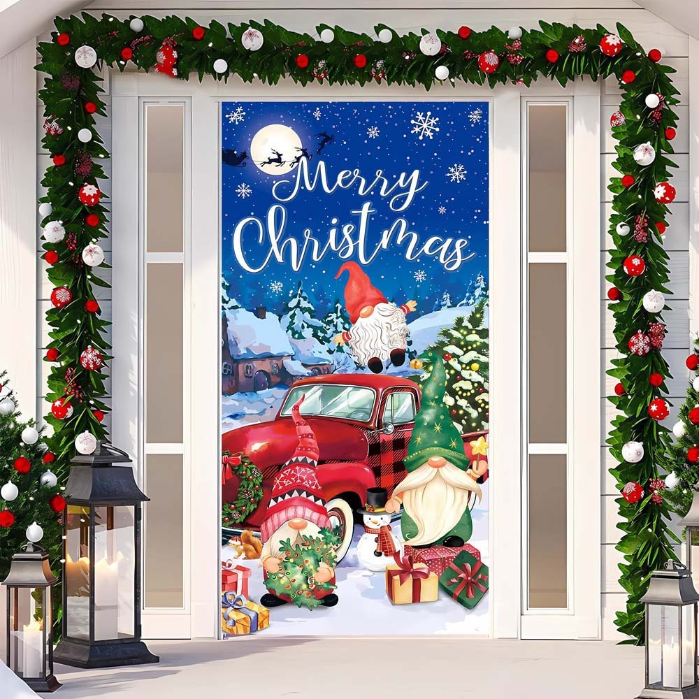 Christmas Curtain Decoration Hanging Cloth Background