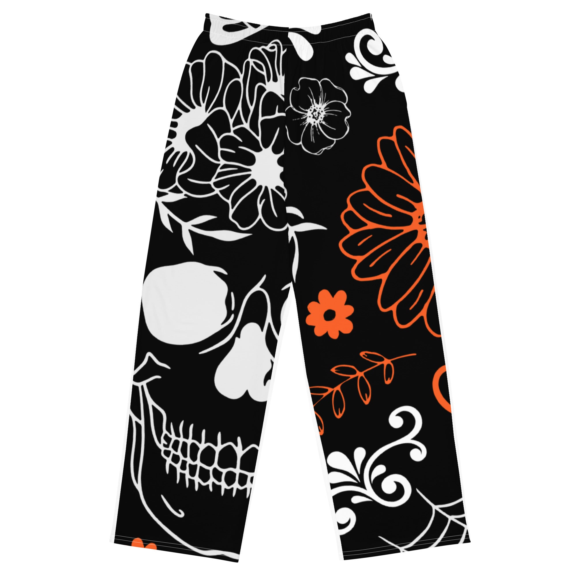 All-over Halloween print unisex wide-leg pants