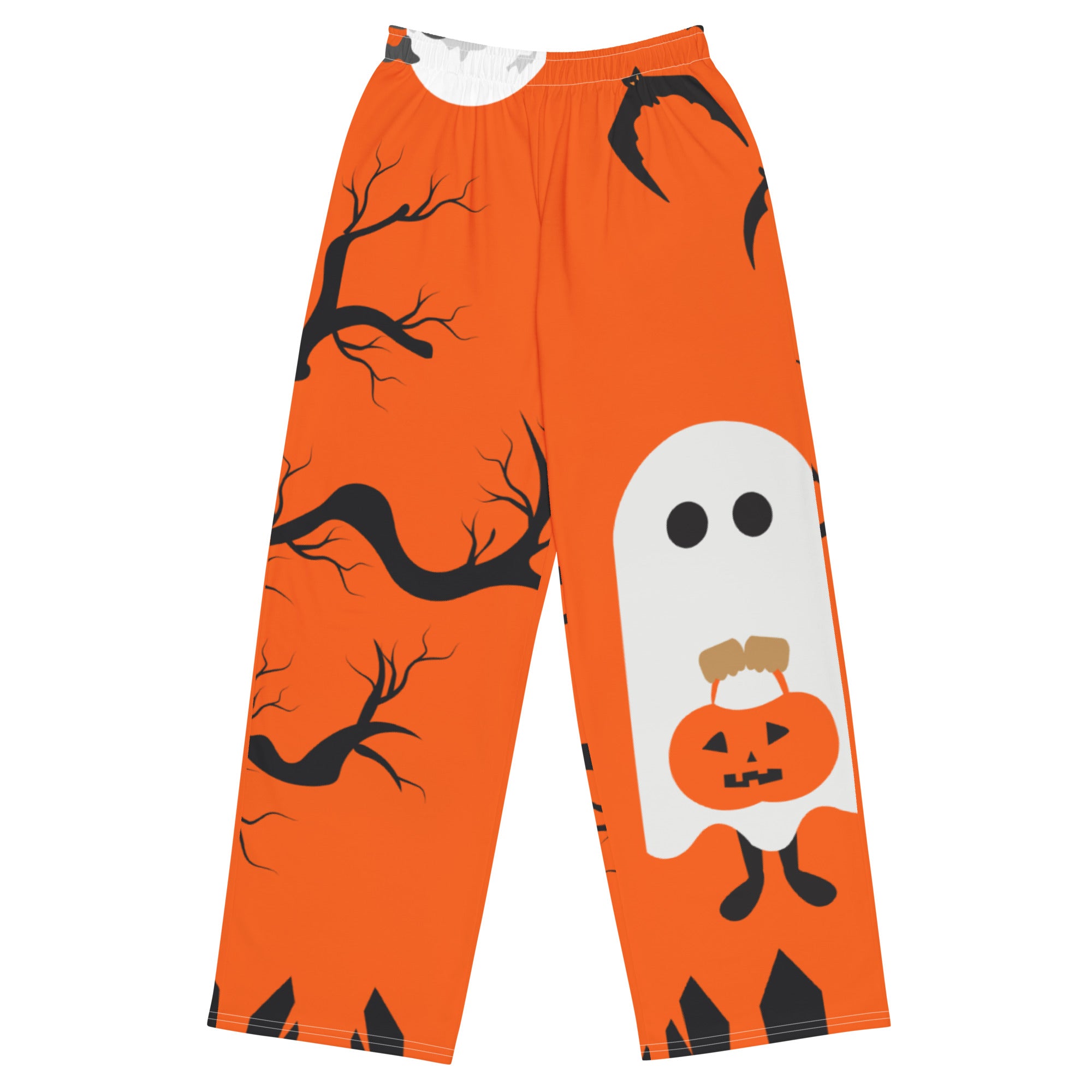 All-ove Halloween print unisex wide-leg pants